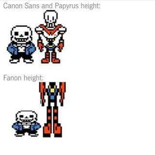 So..I researched some AU Sans's heights and..I made this image describing  it- : r/Undertale