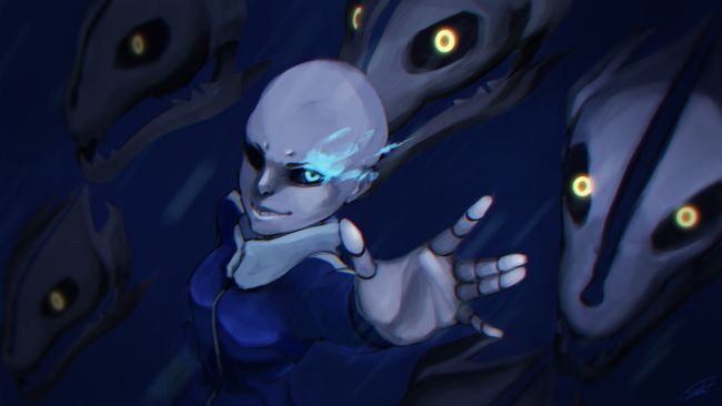 sans (undertale) drawn by saku_ram