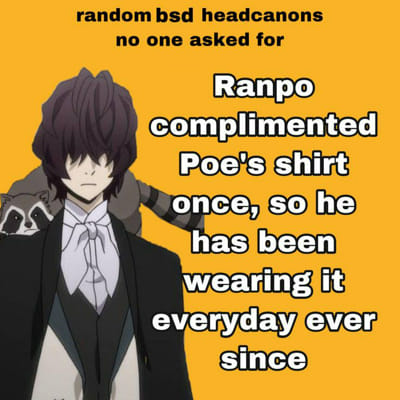 Your bsd kin (exept Dazai isn't in this test) - Quiz | Quotev