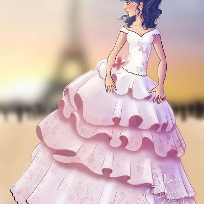 open lace back dress Miraculous Ladybug Cosplay Costume Formal Dress  Angel Creative Design