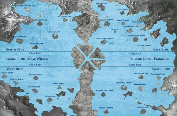 One Piece, Grand Line Map