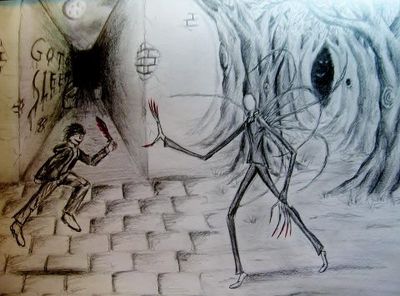 Free: Creepypasta Jeff the Killer  Slenderman Drawing - jeff  