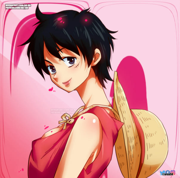one piece luffy as a girl