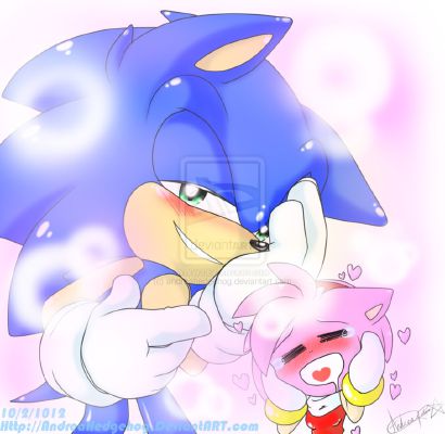 you're my friend, right? — Sonic and Shadow on either side of silver  kissing