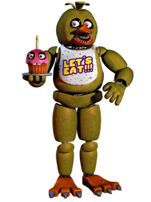 Fnaf 1 Unwithered Chica, My own Custom Animatronic and inky designs/Edits