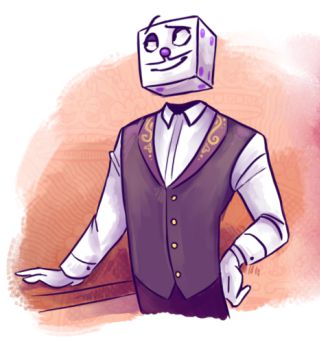 My king (cuphead: Human king dice x reader )