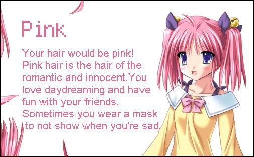 Pink Your Anime Hair Color Quiz Quotev