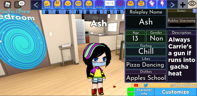 YOU SHOULD PLAY GACHA ONLINE, this is my oc - Roblox