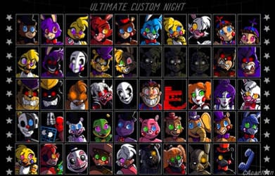 Os Animatronics de Five Nights at Freddy's Security Breach na ULTIMATE  CUSTOM NIGHT! 