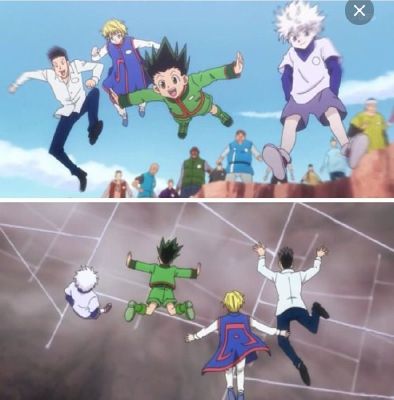 Hunter X Hunter 2011 Gon Killua Kite How to resolve a fight for who will  fight firstrock paper scissors of course