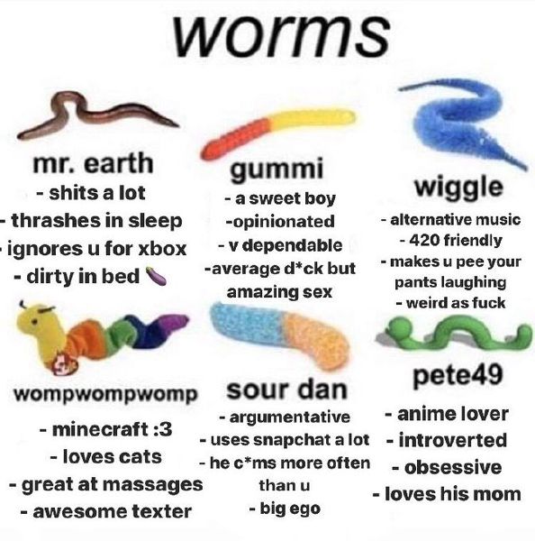 Which worm bf are you Quiz Quotev