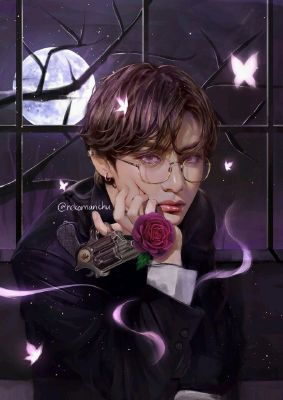 Taehyung Bts Anime Art Print for Sale by teezgallery  Redbubble
