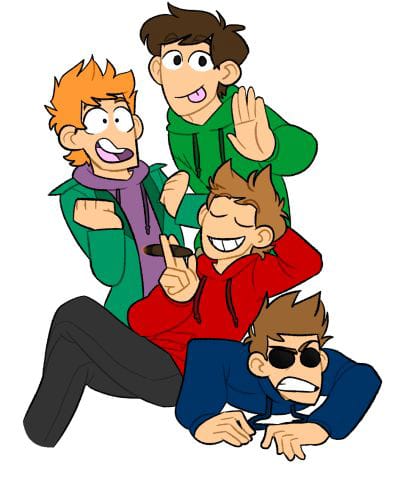 Edd takes care of baby Tom, Matt, and tord 