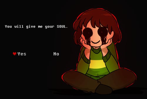Image of chara from undertale