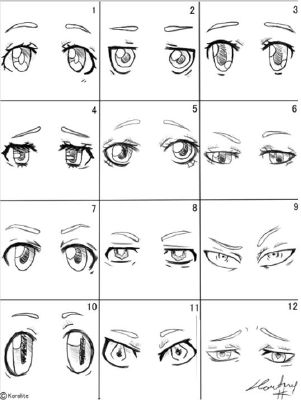 On Screen: 12 Different Eyes, Anime Drawings