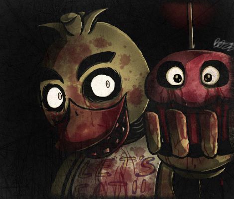 Chica's Cupcake Gift FNAF Fanart Five Nights at Freddys 