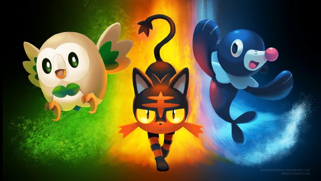 Pokemon Sun and Moon - The Alola Region Starters by