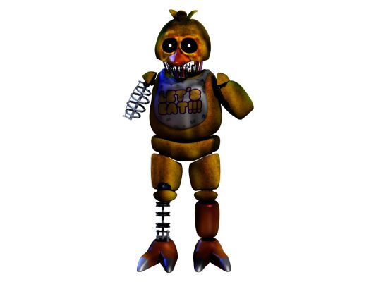 Fnaf 1 Unwithered Chica, My own Custom Animatronic and inky designs/Edits
