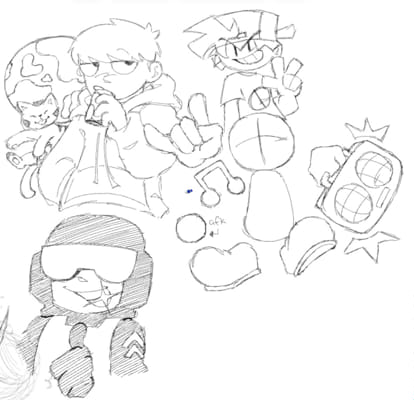 Things I drew on Roblox speed draw with my friends!!