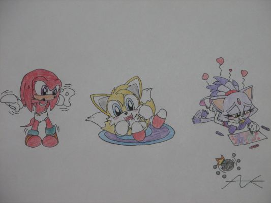 baby sonic and baby tails