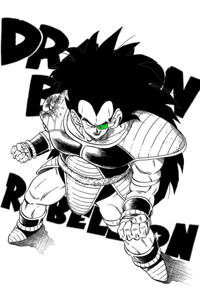 Raditz lands on earth to look for Goku, follows a decently high