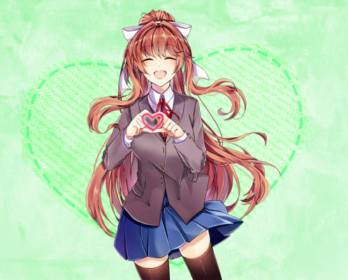 What happens when you ask Monika to kiss you(DDLC Monika After