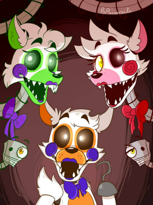 You're a weird fox (Shy!Genderless!Mute!Lolbit x reader), Five nights at  freddy's oneshots