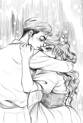 werewolf and vampire love drawings