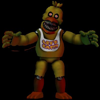 Fixed Nightmare Chica, My own Custom animatronic and inky designs 2.0