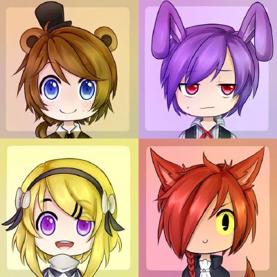 I created the FNAF 1 anime characters!