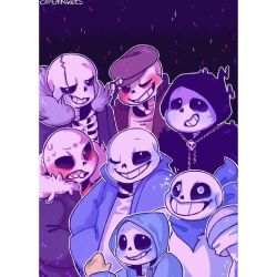 This is Epic Sans from Epictale, I only have 2 or three more Au Sanses left  in my Error Won collection after this one, after that will be different  stuff I've drawn