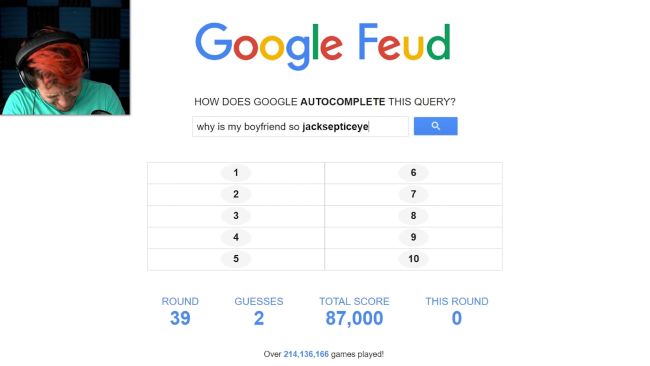 jacksepticeye WHAT KIND OF ANSWERS ARE THOSE??, Google Feud