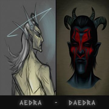 elder scrolls aedra vs daedra