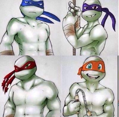 Pin en TMNT raph x leo kiss