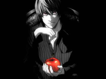 Ryuzaki, anime, black, death, death note, light, manga, ryuga