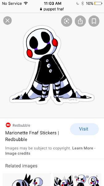 Marionette - Fnaf - Sticker