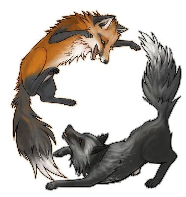 Art Tumblr Teen Freetoedit  Fox And Wolves Anime Transparent PNG  717x756   Free Download on NicePNG